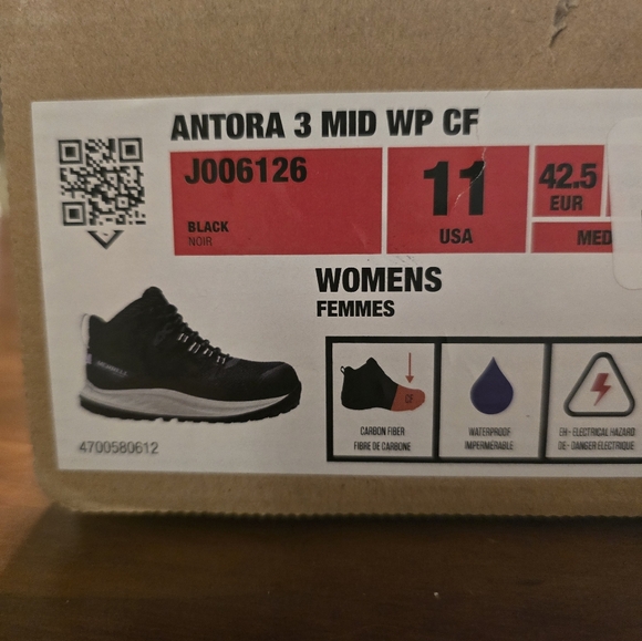Merrell Women's Antora 3 Mid Waterproof Carbon Fiber Construction Boot Size 11 - Picture 9 of 10